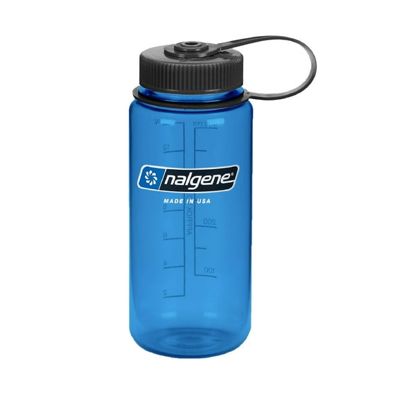Nalgene Tritan Wide Mouth BPA-Free Water Bottle, Tuxedo Blue, 16 oz