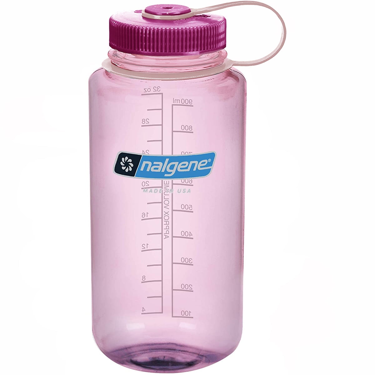 Nalgene Tritan Wide Mouth Water Bottle - 16 oz. - Clear Pink 