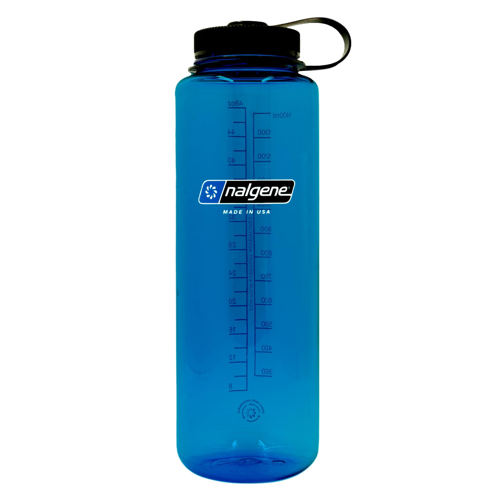 Nalgene Tritan 48 oz. Wide Mouth Water Bottle, Blue/Black