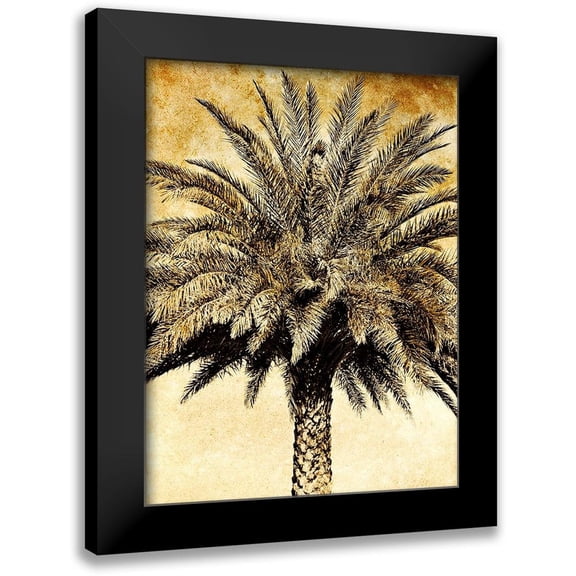 Nall, Skip 12x14 Black Modern Framed Museum Art Print Titled - Palms on Brown V