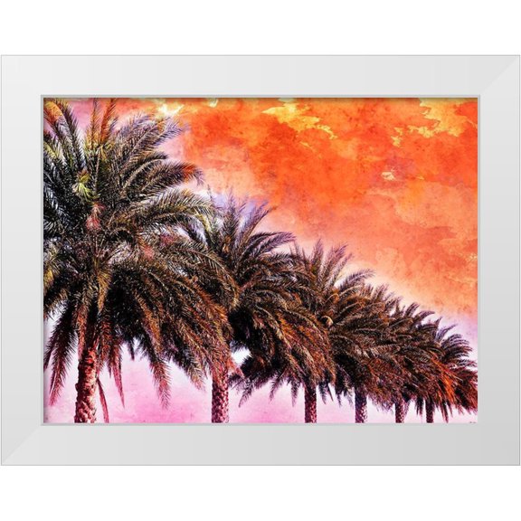 Nall, Skip 14x12 White Modern Wood Framed Museum Art Print Titled - Hifi Palms III