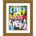 thumbnail image 1 of Nall, Skip 25x32 Gold Ornate Wood Framed with Double Matting Museum Art Print Titled - Graffiti Love II, 1 of 4