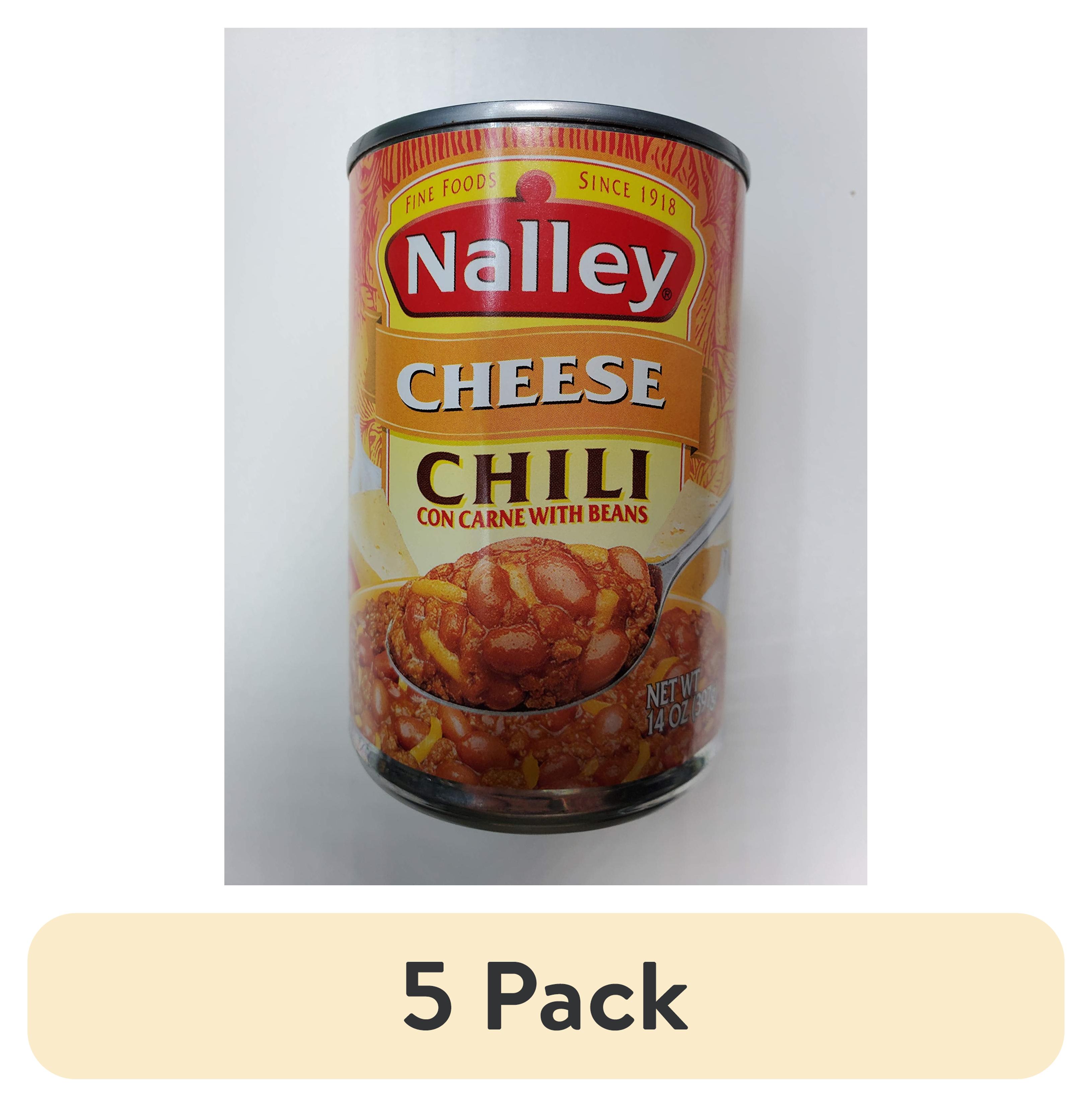 (5 pack) Nalley Cheese Chili Con Carne with Beans, 14-ounce Cans (Pack ...