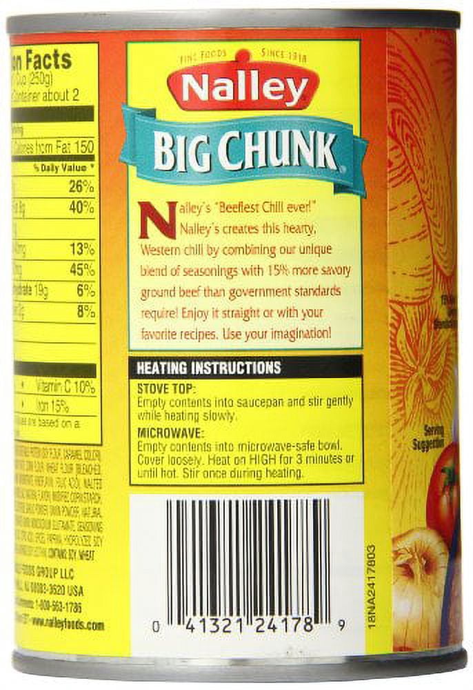 Nalley Chili Con Carne, No Beans, 14 Ounce (Pack of 12) - Walmart.com