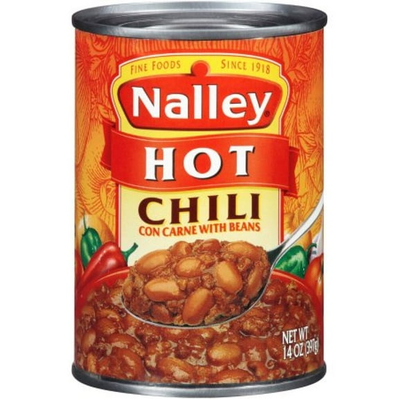 Nalley Chili Con Carne with Beans Hot (Pack of 32)