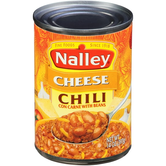 (2 pack) Nalley Chili Con Carne With Beans and Cheese, 27g Protein Per Serving, 14 oz. Can