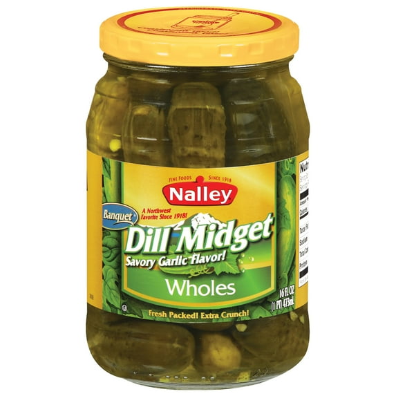 Nalley Tiny Dill Pickles, Dairy-Free, Gluten-Free, 16 fl oz Jar