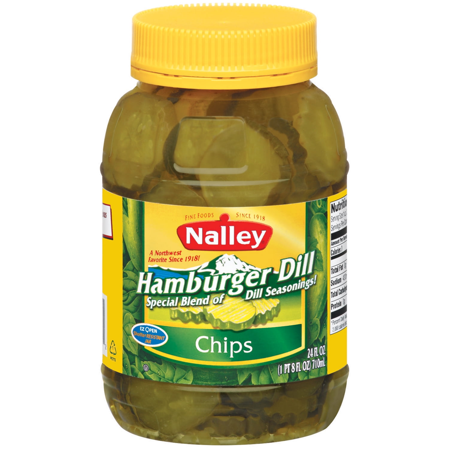 Nalley Hamburger Dill Chips Pickles 24 Oz Jar