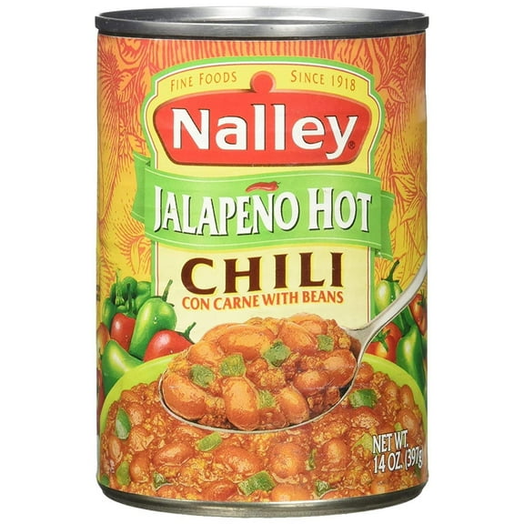 Nalley� Jalapeno Hot Chili Con Carne with Beans, 14-ounce Cans (Pack of 12)