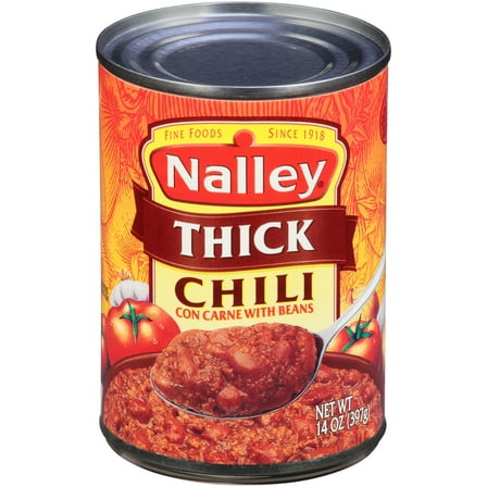 (2 pack) Nalley Thick Chili Con Carne With Beans, 17g Protein Per Serving, 14 oz. Can