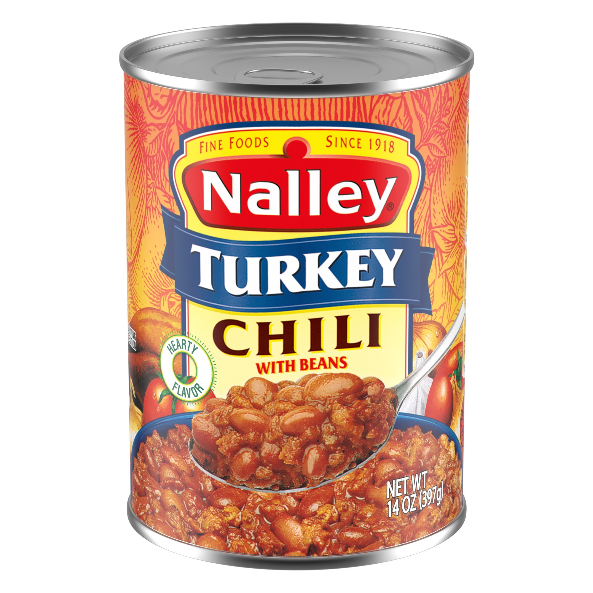 Nalley Turkey Chili With Beans, 19g Protein Per Serving, 14 oz. Can