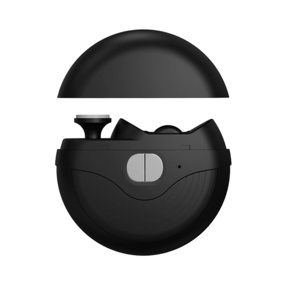 Nallwabiu 2-in-1 Electric Nail Clipper & Trimmer, Black Automatic Nail File with LED Light & Catcher, USB Rechargeable Manicure Pedicure Tool for Men, Women, Seniors – Black 3