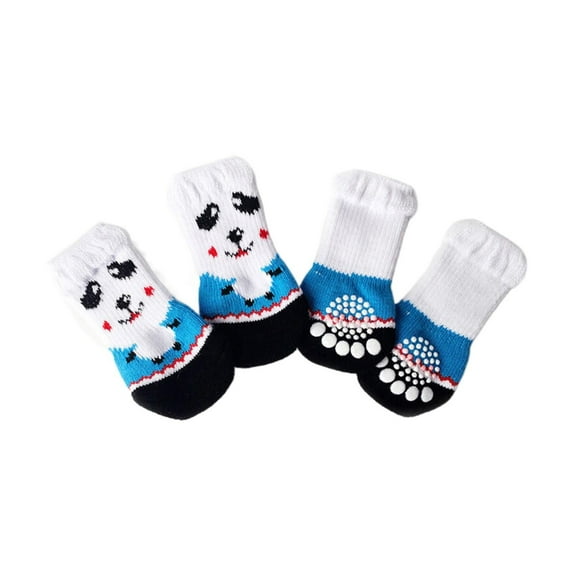 Nallwabiu Anti-Slip Dog Socks for Hardwood Floors, Salt Sox Dog Boots,Indoor Non-Skid Pet Sock with Grippers, Paw Protection for Small Medium Dogs Cats