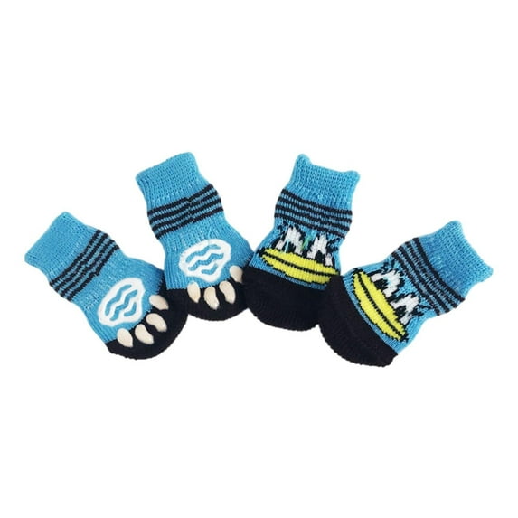 Nallwabiu Anti-Slip Dog Socks for Hardwood Floors, Salt Sox Dog Boots,Indoor Non-Skid Pet Sock with Grippers, Paw Protection for Small Medium Dogs Cats