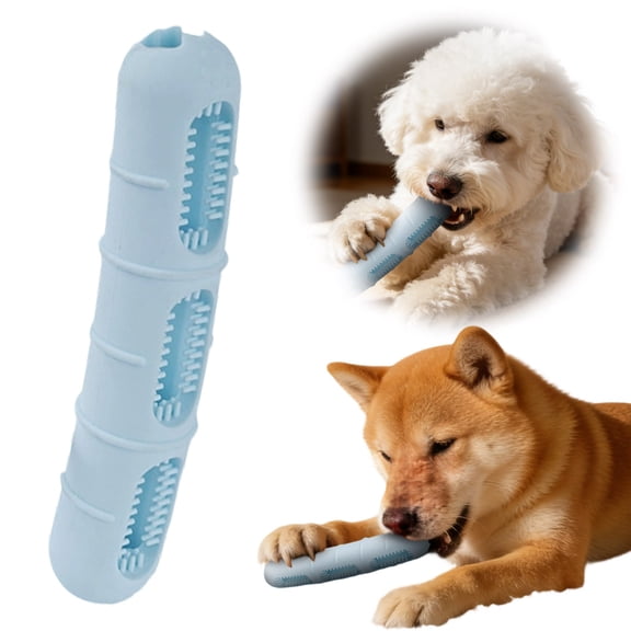 Nallwabiu Bite and Brush Dog Chew Toy - Puppy Chew Toy with Bristles for Teeth Cleaning, Interactive Dog Toy for Puppy Teething, Compatible with Most Popular Dog Dental Chews &Treats