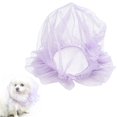 thumbnail image 1 of Nallwabiu Dog Face Mesh Net, Anti-Eating Muzzle Cover with Quick Release Buckle, Breathable Pet Head Cover for Small & Medium Dogs and Cats(Purple, S ), 1 of 6