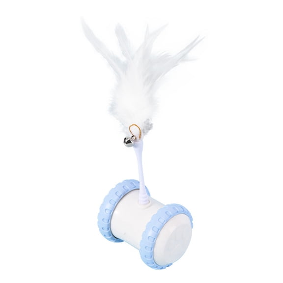 Nallwabiu Interactive Smart Cat Toy with Rechargeable Battery, Feather Cat Toy, Automatic Movement & Smart Sensing, Interactive Cat Toy for Indoor Cats, 1PC (Blue)