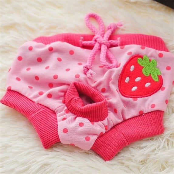 Nallwabiu Washable Dog Diapers Female, Reusable Dog Sanitary Pants with Elastic Strap, Puppy Period Underwear for Small Dogs, Teddy, Corgi & Yorkie