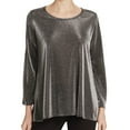 thumbnail image 1 of Nally & Millie Womens Metallic Pullover Blouse, Metallic, X-Small, 1 of 1