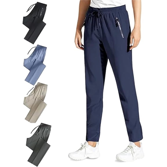 Stretch Pants for Women,Women's Soft Stretch Perfect Drape Casual Pants Over 50 with Pockets,Cooling Soft Drape Ice Silk Sweatpants Casual Sweatpants