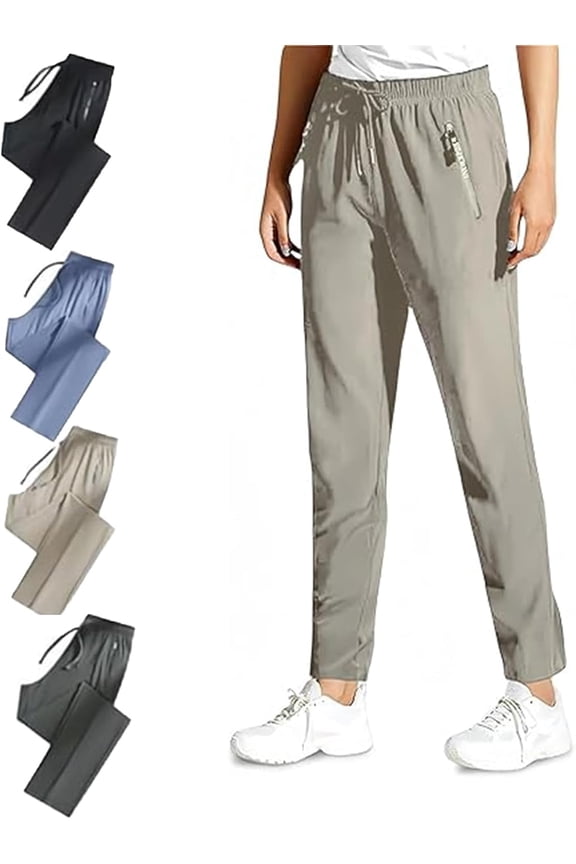 Stretch Pants for Women,Women's Soft Stretch Perfect Drape Casual Pants Over 50 with Pockets,Cooling Soft Drape Ice Silk Sweatpants Casual Sweatpants
