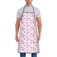 thumbnail image 1 of Naloa 1Pack Adjustable Bib Apron Waterdrop Resistant Cooking Kitchen Aprons for Women Men Chef, Breast Cancer Awareness4 Print, 1 of 5