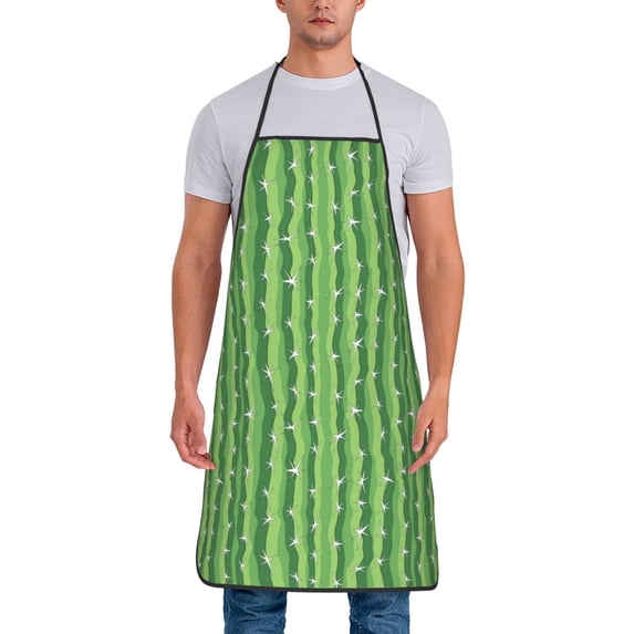 Naloa 1Pack Adjustable Bib Apron Waterdrop Resistant Cooking Kitchen Aprons for Women Men Chef, Cactus Print