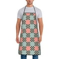 thumbnail image 1 of Naloa 1Pack Adjustable Bib Apron Waterdrop Resistant Cooking Kitchen Aprons for Women Men Chef, Colorful Checkered Print, 1 of 1
