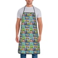thumbnail image 1 of Naloa 1Pack Adjustable Bib Apron Waterdrop Resistant Cooking Kitchen Aprons for Women Men Chef, Construction Machinery Print, 1 of 1