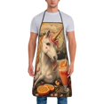 thumbnail image 1 of Naloa 1Pack Adjustable Bib Apron Waterdrop Resistant Cooking Kitchen Aprons for Women Men Chef, Countryside Fruit White Horse Print, 1 of 5