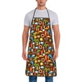 thumbnail image 1 of Naloa 1Pack Adjustable Bib Apron Waterdrop Resistant Cooking Kitchen Aprons for Women Men Chef, Cute Beach Dolphin Print, 1 of 5