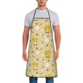thumbnail image 1 of Naloa 1Pack Adjustable Bib Apron Waterdrop Resistant Cooking Kitchen Aprons for Women Men Chef, Cute Bee Gnome 2 Print, 1 of 5