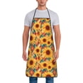 thumbnail image 1 of Naloa 1Pack Adjustable Bib Apron Waterdrop Resistant Cooking Kitchen Aprons for Women Men Chef, Diamond Bohemian Sunflower Print, 1 of 5
