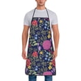thumbnail image 1 of Naloa 1Pack Adjustable Bib Apron Waterdrop Resistant Cooking Kitchen Aprons for Women Men Chef, Floral Print, 1 of 5