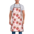 thumbnail image 1 of Naloa 1Pack Adjustable Bib Apron Waterdrop Resistant Cooking Kitchen Aprons for Women Men Chef, Floral Strawberr Print, 1 of 5