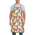 thumbnail image 1 of Naloa 1Pack Adjustable Bib Apron Waterdrop Resistant Cooking Kitchen Aprons for Women Men Chef, Hawaiian Pineapples And Hibiscus Flowers Print, 1 of 5