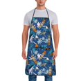 thumbnail image 1 of Naloa 1Pack Adjustable Bib Apron Waterdrop Resistant Cooking Kitchen Aprons for Women Men Chef, Hawaiian Style Print, 1 of 5
