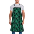 thumbnail image 1 of Naloa 1Pack Adjustable Bib Apron Waterdrop Resistant Cooking Kitchen Aprons for Women Men Chef, Mint Bird Feathers Print, 1 of 5