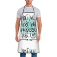 thumbnail image 1 of Naloa 1Pack Adjustable Bib Apron Waterdrop Resistant Cooking Kitchen Aprons for Women Men Chef, Not All Who Wander Are Lost1 Print, 1 of 5