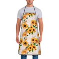thumbnail image 1 of Naloa 1Pack Adjustable Bib Apron Waterdrop Resistant Cooking Kitchen Aprons for Women Men Chef, Sunflower 5 Print, 1 of 5