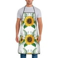 thumbnail image 1 of Naloa 1Pack Adjustable Bib Apron Waterdrop Resistant Cooking Kitchen Aprons for Women Men Chef, Sunflowers (2) Print, 1 of 8