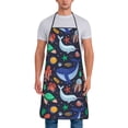 thumbnail image 1 of Naloa 1Pack Adjustable Bib Apron Waterdrop Resistant Cooking Kitchen Aprons for Women Men Chef, The Underwater World Print, 1 of 5