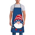thumbnail image 1 of Naloa 1Pack Adjustable Bib Apron Waterdrop Resistant Cooking Kitchen Aprons for Women Men Chef, Three Gnome Independence Day Print, 1 of 5