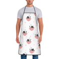 thumbnail image 1 of Naloa 1Pack Adjustable Bib Apron Waterdrop Resistant Cooking Kitchen Aprons for Women Men Chef, Umbrella Cat Print, 1 of 5