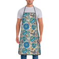thumbnail image 1 of Naloa 1Pack Adjustable Bib Apron Waterdrop Resistant Cooking Kitchen Aprons for Women Men Chef, Vintage Floral Butterflies Print, 1 of 5