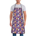 thumbnail image 1 of Naloa 1Pack Adjustable Bib Apron Waterdrop Resistant Cooking Kitchen Aprons for Women Men Chef, rock Skull record Print, 1 of 5