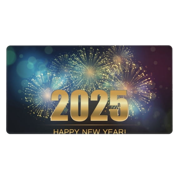 Naloa 2025 New Year 5 Gaming Mouse Pad Large Mouse Mat Long Extended Desk Pad Non-Slip Rubber Mice Pads Stitched Edges Thin Pad (16x29.5 Inch)