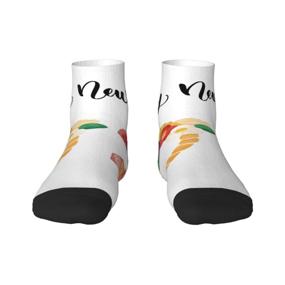 Naloa 2025 New Year'S Ankle Socks for Women Non Slip Socks No Show Socks Classic Low Cut Casual Socks Casual Socks