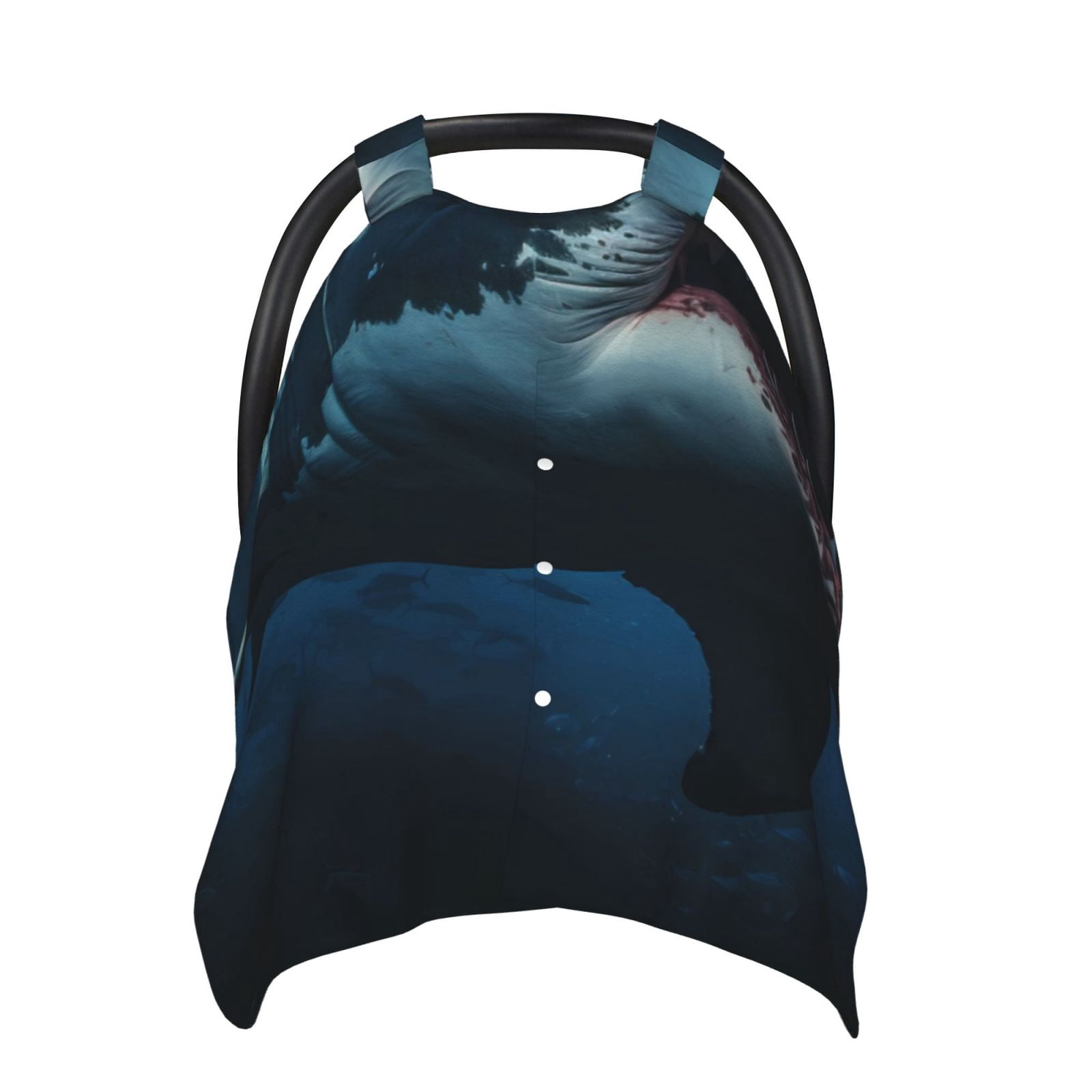 Naloa 3D Realistic Shark Baby Car Seat Cover, Breathable Baby Carrier Cover, Multiuse Baby Carrier Cover & Nursing Breastfeeding Cover