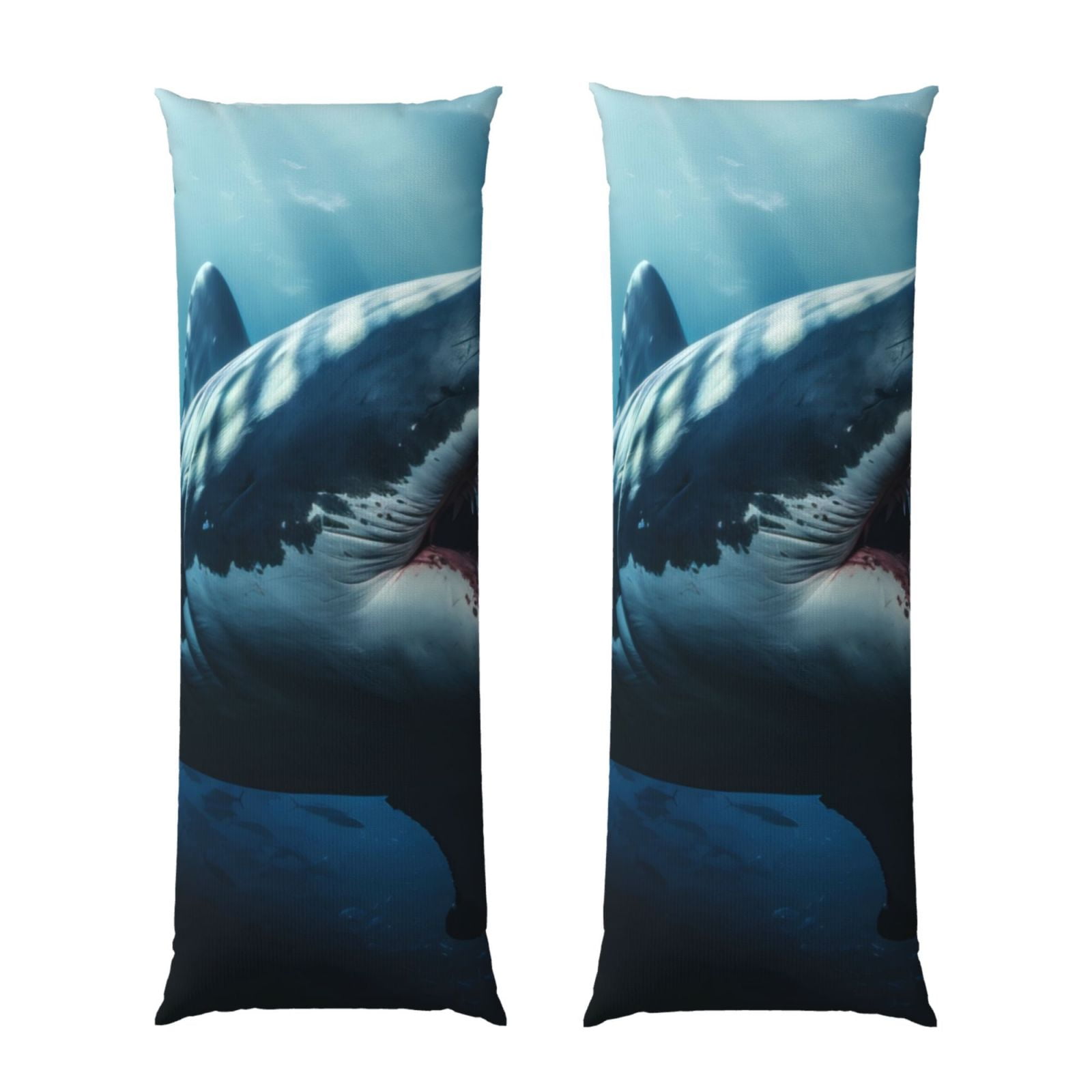 Naloa 3D Realistic Shark Super Soft 20x60 Body Pillow Case,Long